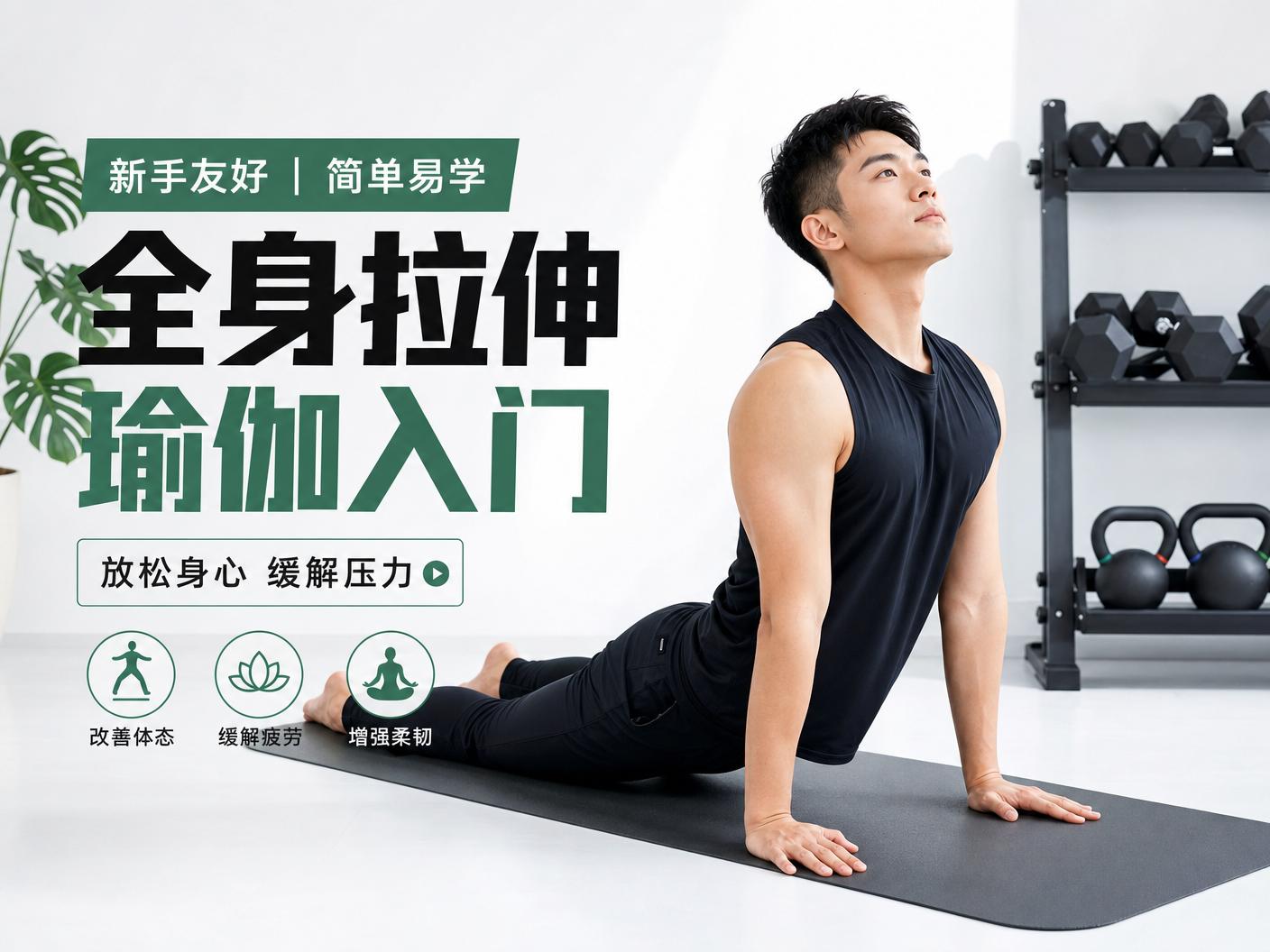 猎奇-【猎奇】全身拉伸瑜伽入门传媒教程，放松身心缓解压力