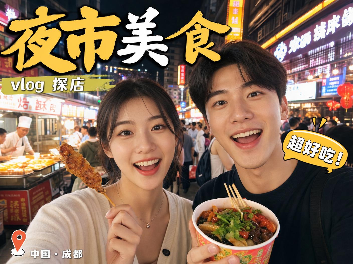猎奇-【猎奇】成都夜市美食探店传媒Vlog，超好吃！